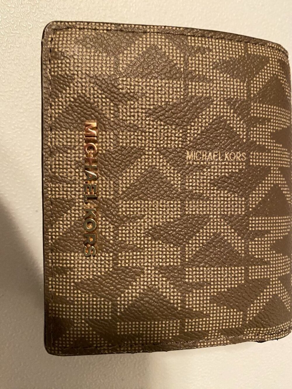 Michael Kors Brown Signature Logo Bifold Wallet